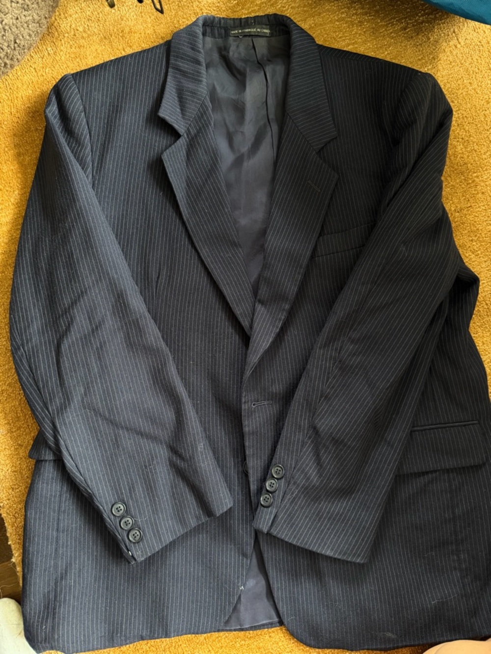 Men's Navy Pinstripe Blazer